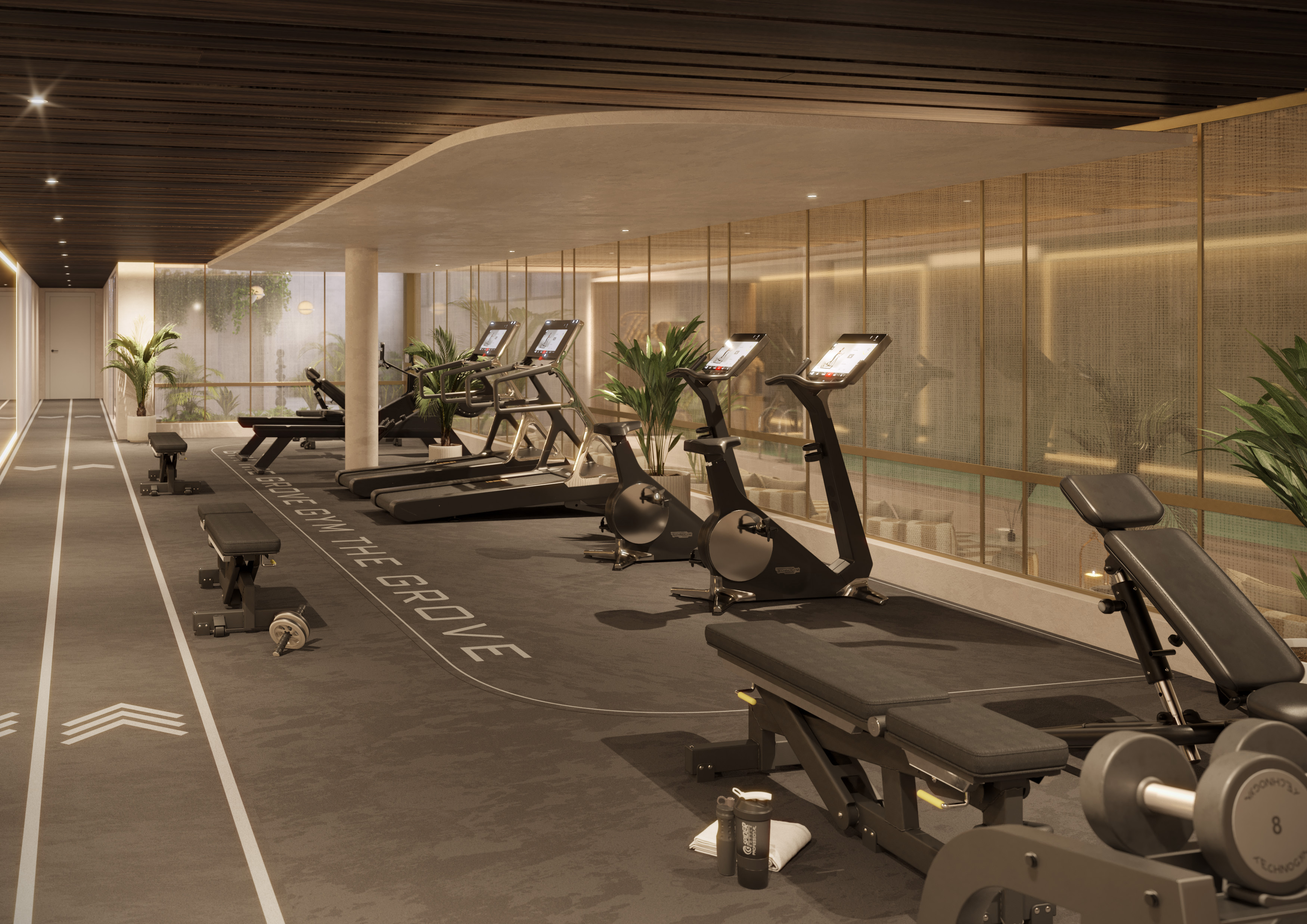 Fitness centre with cardio and strength equipment